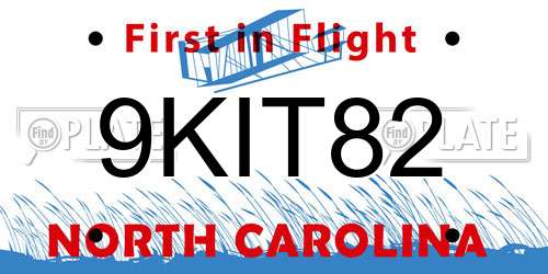 9KIT82 North Carolina License Plate