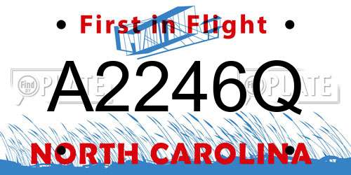 A2246Q North Carolina License Plate