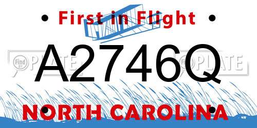 A2746Q North Carolina License Plate