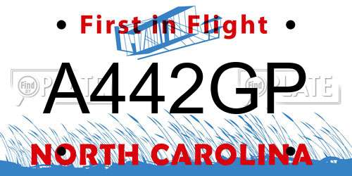 A442GP North Carolina License Plate