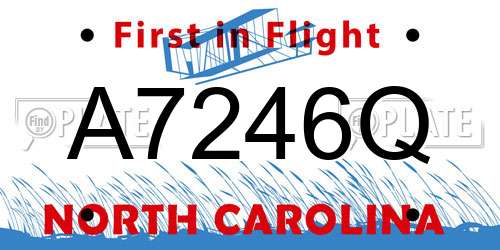 A7246Q North Carolina License Plate