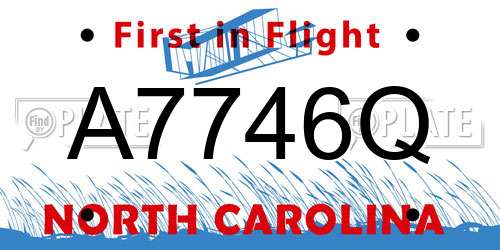A7746Q North Carolina License Plate