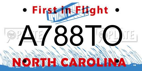 A788TO North Carolina License Plate