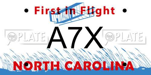 A7X North Carolina License Plate