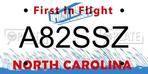 A82SSZ North Carolina License Plate