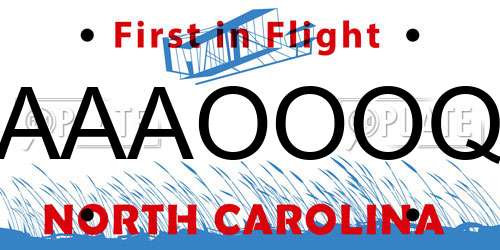 AAAOOOQ North Carolina License Plate