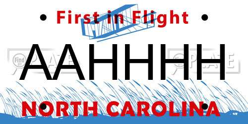 AAHHHH North Carolina License Plate