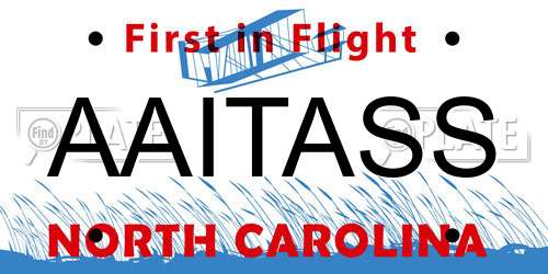 AAITASS North Carolina License Plate