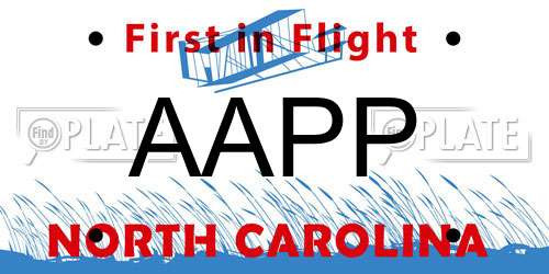 AAPP North Carolina License Plate