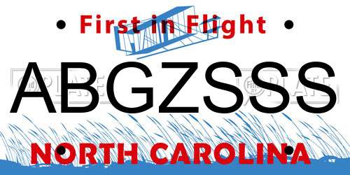 ABGZSSS North Carolina License Plate