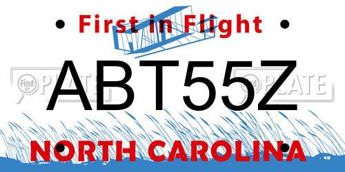ABT55Z North Carolina License Plate