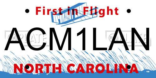 ACM1LAN North Carolina License Plate