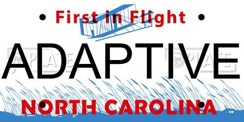 ADAPTIVE North Carolina License Plate