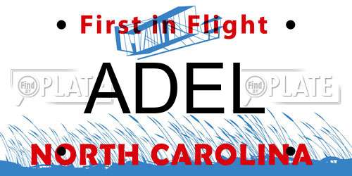 ADEL North Carolina License Plate