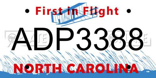 ADP3388 North Carolina License Plate