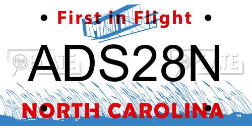 ADS28N North Carolina License Plate
