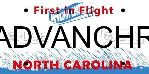 ADVANCHR North Carolina License Plate