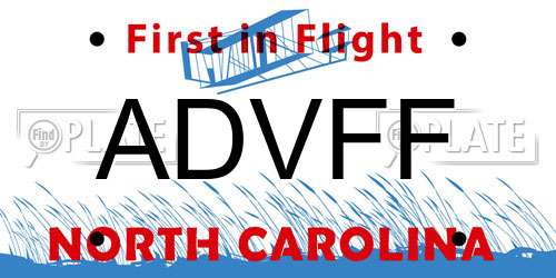 ADVFF North Carolina License Plate