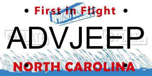 ADVJEEP North Carolina License Plate