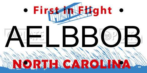 AELBBOB North Carolina License Plate