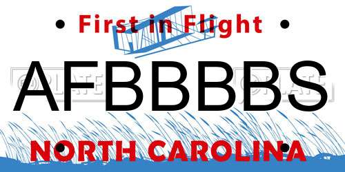 AFBBBBS North Carolina License Plate