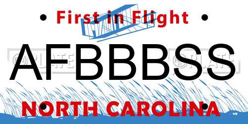 AFBBBSS North Carolina License Plate