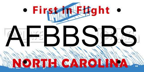 AFBBSBS North Carolina License Plate