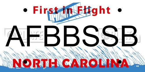 AFBBSSB North Carolina License Plate