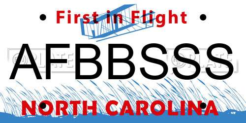 AFBBSSS North Carolina License Plate