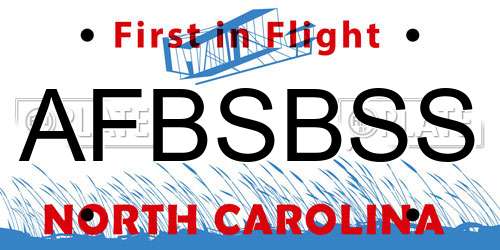 AFBSBSS North Carolina License Plate