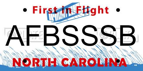 AFBSSSB North Carolina License Plate