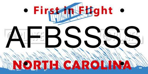 AFBSSSS North Carolina License Plate