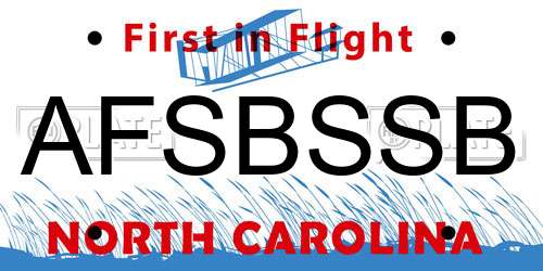 AFSBSSB North Carolina License Plate