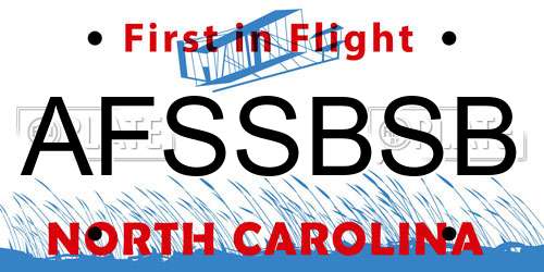AFSSBSB North Carolina License Plate