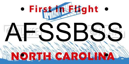 AFSSBSS North Carolina License Plate