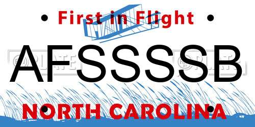 AFSSSSB North Carolina License Plate