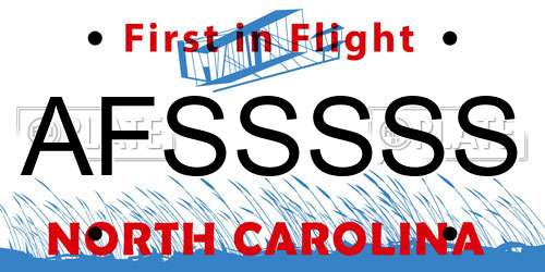AFSSSSS North Carolina License Plate