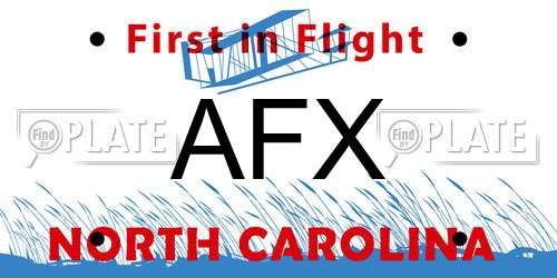 AFX North Carolina License Plate