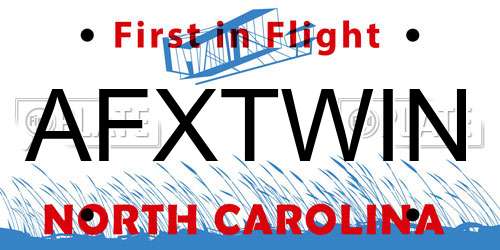 AFXTWIN North Carolina License Plate