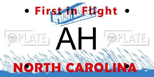 AH North Carolina License Plate