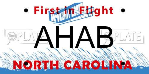 AHAB North Carolina License Plate