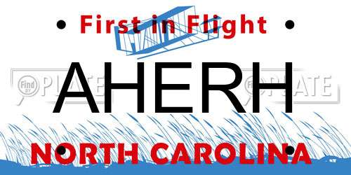 AHERH North Carolina License Plate