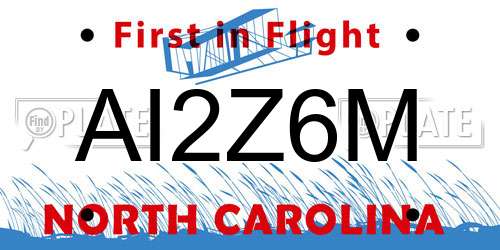 AI2Z6M North Carolina License Plate