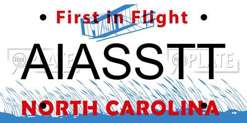 AIASSTT North Carolina License Plate