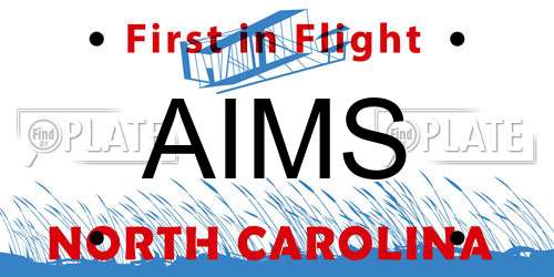 AIMS North Carolina License Plate