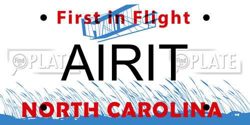 AIRIT North Carolina License Plate