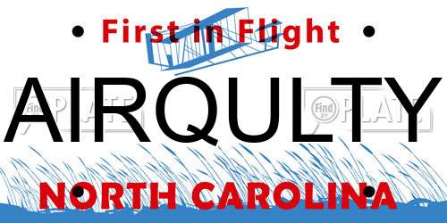 AIRQULTY North Carolina License Plate