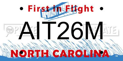AIT26M North Carolina License Plate