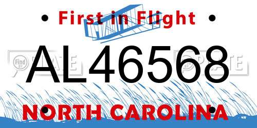 AL46568 North Carolina License Plate