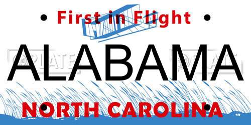 ALABAMA North Carolina License Plate